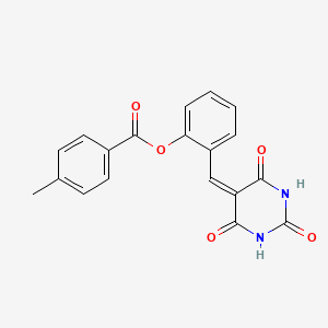 2-[(2,4,6-trioxotetrahydro-5(2H)-pyrimidinylidene)methyl]phenyl 4-methylbenzoate