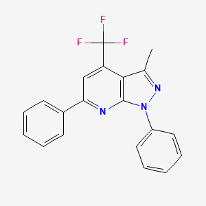 3-methyl-1,6-diphenyl-4-(trifluoromethyl)-1H-pyrazolo[3,4-b]pyridine