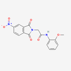 molecular formula C17H13N3O6 B3711395 N-(2-methoxyphenyl)-2-(5-nitro-1,3-dioxoisoindol-2-yl)acetamide 