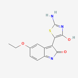 5-ethoxy-3-(2-imino-4-oxo-1,3-thiazolidin-5-ylidene)-1,3-dihydro-2H-indol-2-one