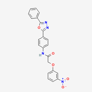 2-(3-nitrophenoxy)-N-[4-(5-phenyl-1,3,4-oxadiazol-2-yl)phenyl]acetamide