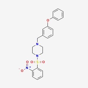 1-[(2-nitrophenyl)sulfonyl]-4-(3-phenoxybenzyl)piperazine