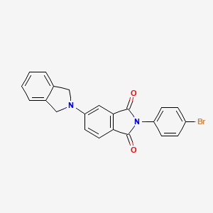 molecular formula C22H15BrN2O2 B3711483 2-(4-Bromophenyl)-5-(1,3-dihydroisoindol-2-yl)isoindole-1,3-dione 