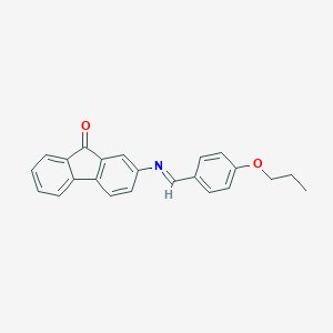 molecular formula C23H19NO2 B371150 2-[(4-Propoxyphenyl)methylideneamino]fluoren-9-one 