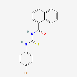 molecular formula C18H13BrN2OS B3711521 N-[(4-bromophenyl)carbamothioyl]naphthalene-1-carboxamide 