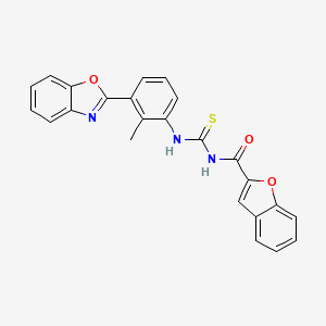 3-(1-BENZOFURAN-2-CARBONYL)-1-[3-(1,3-BENZOXAZOL-2-YL)-2-METHYLPHENYL]THIOUREA