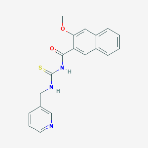 molecular formula C19H17N3O2S B3711533 3-methoxy-N-(pyridin-3-ylmethylcarbamothioyl)naphthalene-2-carboxamide 