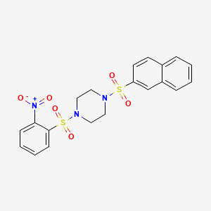 1-(2-naphthylsulfonyl)-4-[(2-nitrophenyl)sulfonyl]piperazine