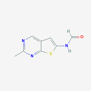 molecular formula C8H7N3OS B371158 2-Methylthieno[2,3-d]pyrimidin-6-ylformamide 