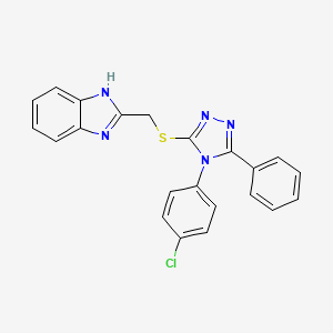 2-({[4-(4-chlorophenyl)-5-phenyl-4H-1,2,4-triazol-3-yl]thio}methyl)-1H-benzimidazole