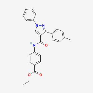 ethyl 4-({[3-(4-methylphenyl)-1-phenyl-1H-pyrazol-4-yl]carbonyl}amino)benzoate