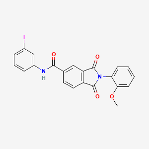 molecular formula C22H15IN2O4 B3711614 N-(3-iodophenyl)-2-(2-methoxyphenyl)-1,3-dioxo-5-isoindolinecarboxamide 