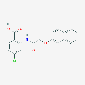 molecular formula C19H14ClNO4 B3711622 4-chloro-2-[(2-naphthalen-2-yloxyacetyl)amino]benzoic Acid CAS No. 6564-04-1