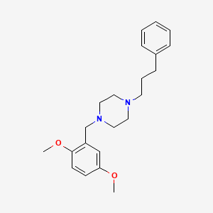 molecular formula C22H30N2O2 B3711625 1-(2,5-dimethoxybenzyl)-4-(3-phenylpropyl)piperazine 