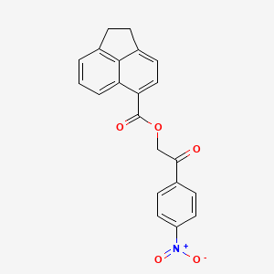 molecular formula C21H15NO5 B3711640 [2-(4-Nitrophenyl)-2-oxoethyl] 1,2-dihydroacenaphthylene-5-carboxylate 