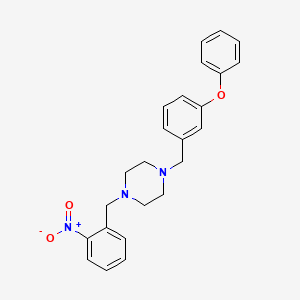 molecular formula C24H25N3O3 B3711642 1-(2-nitrobenzyl)-4-(3-phenoxybenzyl)piperazine 