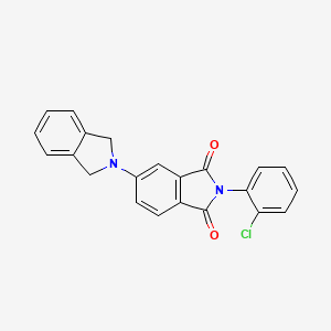 molecular formula C22H15ClN2O2 B3711644 2-(2-Chlorophenyl)-5-(1,3-dihydroisoindol-2-yl)isoindole-1,3-dione 