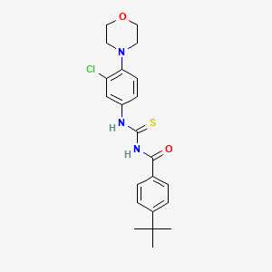 4-tert-butyl-N-{[3-chloro-4-(morpholin-4-yl)phenyl]carbamothioyl}benzamide