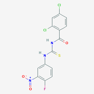 2,4-dichloro-N-[(4-fluoro-3-nitrophenyl)carbamothioyl]benzamide