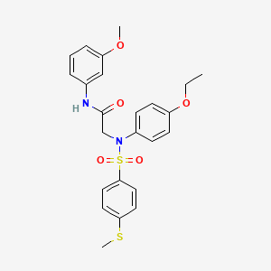 molecular formula C24H26N2O5S2 B3711709 N~2~-(4-ethoxyphenyl)-N~1~-(3-methoxyphenyl)-N~2~-{[4-(methylthio)phenyl]sulfonyl}glycinamide 