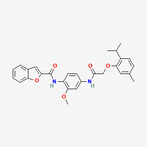 N-(4-{[(2-isopropyl-5-methylphenoxy)acetyl]amino}-2-methoxyphenyl)-1-benzofuran-2-carboxamide