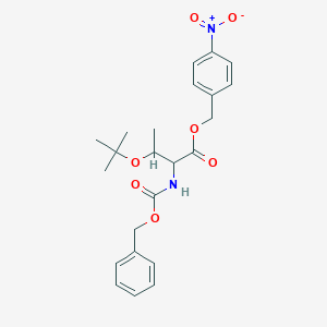 molecular formula C23H28N2O7 B371172 4-Nitrobenzyl 2-{[(benzyloxy)carbonyl]amino}-3-tert-butoxybutanoate 