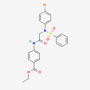 ethyl 4-{[N-(4-bromophenyl)-N-(phenylsulfonyl)glycyl]amino}benzoate