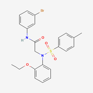 molecular formula C23H23BrN2O4S B3711757 N~1~-(3-bromophenyl)-N~2~-(2-ethoxyphenyl)-N~2~-[(4-methylphenyl)sulfonyl]glycinamide 