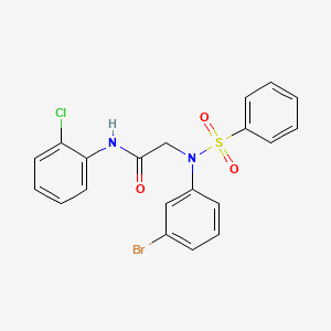 2-[N-(benzenesulfonyl)-3-bromoanilino]-N-(2-chlorophenyl)acetamide