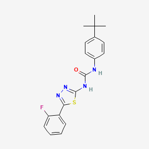 molecular formula C19H19FN4OS B3711819 1-(4-Tert-butylphenyl)-3-[5-(2-fluorophenyl)-1,3,4-thiadiazol-2-yl]urea 