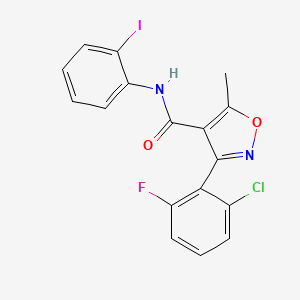 3-(2-chloro-6-fluorophenyl)-N-(2-iodophenyl)-5-methyl-4-isoxazolecarboxamide