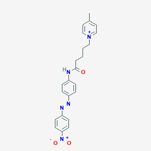 molecular formula C23H24N5O3+ B371185 4-Methyl-1-(5-{4-[(4-nitrophenyl)diazenyl]anilino}-5-oxopentyl)pyridinium 