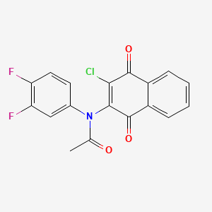 molecular formula C18H10ClF2NO3 B3711861 N-(3-chloro-1,4-dioxonaphthalen-2-yl)-N-(3,4-difluorophenyl)acetamide 