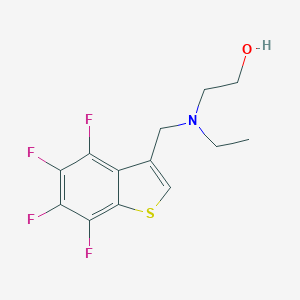molecular formula C13H13F4NOS B371187 2-{Ethyl[(4,5,6,7-tetrafluoro-1-benzothien-3-yl)methyl]amino}ethanol 