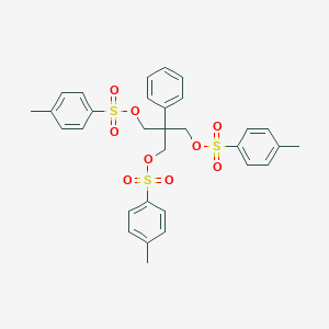 molecular formula C31H32O9S3 B371191 3-{[(4-Methylphenyl)sulfonyl]oxy}-2-({[(4-methylphenyl)sulfonyl]oxy}methyl)-2-phenylpropyl 4-methylbenzenesulfonate 