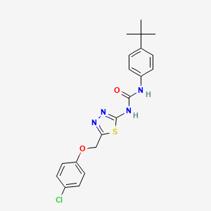 molecular formula C20H21ClN4O2S B3711930 1-(4-Tert-butylphenyl)-3-[5-[(4-chlorophenoxy)methyl]-1,3,4-thiadiazol-2-yl]urea 