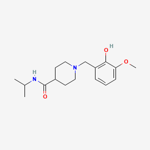 1-(2-hydroxy-3-methoxybenzyl)-N-(propan-2-yl)piperidine-4-carboxamide