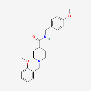 molecular formula C22H28N2O3 B3711969 1-(2-methoxybenzyl)-N-(4-methoxybenzyl)-4-piperidinecarboxamide 