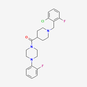 molecular formula C23H26ClF2N3O B3711986 [1-(2-Chloro-6-fluorobenzyl)piperidin-4-yl][4-(2-fluorophenyl)piperazin-1-yl]methanone 