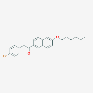 2-(4-Bromophenyl)-1-[6-(hexyloxy)-2-naphthyl]ethanone