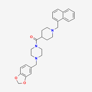 1-(1,3-benzodioxol-5-ylmethyl)-4-{[1-(1-naphthylmethyl)-4-piperidinyl]carbonyl}piperazine