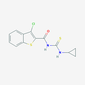 molecular formula C13H11ClN2OS2 B371201 N-[(3-chloro-1-benzothien-2-yl)carbonyl]-N'-cyclopropylthiourea 