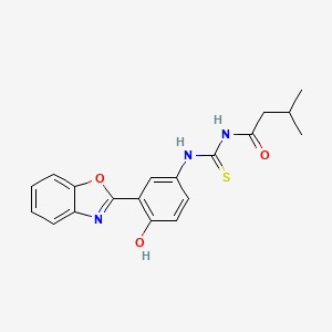 N-({[3-(1,3-benzoxazol-2-yl)-4-hydroxyphenyl]amino}carbonothioyl)-3-methylbutanamide