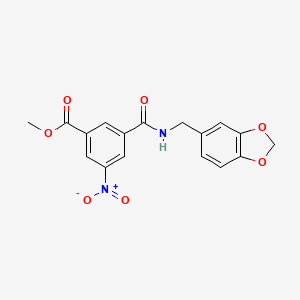 methyl 3-{[(1,3-benzodioxol-5-ylmethyl)amino]carbonyl}-5-nitrobenzoate