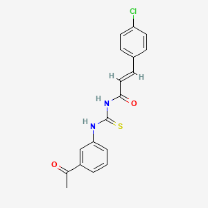 (2E)-N-[(3-acetylphenyl)carbamothioyl]-3-(4-chlorophenyl)prop-2-enamide