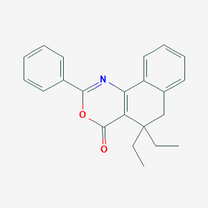 molecular formula C22H21NO2 B3712059 5,5-Diethyl-2-phenyl-4H,5H,6H-naphtho[1,2-D][1,3]oxazin-4-one 