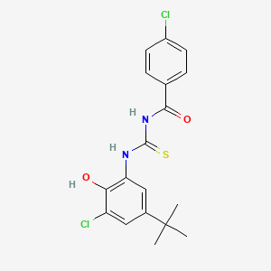 N-{[(5-tert-butyl-3-chloro-2-hydroxyphenyl)amino]carbonothioyl}-4-chlorobenzamide