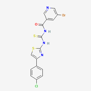 5-bromo-N-[[4-(4-chlorophenyl)-1,3-thiazol-2-yl]carbamothioyl]pyridine-3-carboxamide