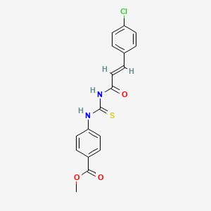 methyl 4-({[(2E)-3-(4-chlorophenyl)prop-2-enoyl]carbamothioyl}amino)benzoate