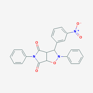 molecular formula C23H17N3O5 B371211 3-(3-硝基苯基)-2,5-二苯基-四氢-吡咯并[3,4-d]异恶唑-4,6-二酮 CAS No. 469890-59-3